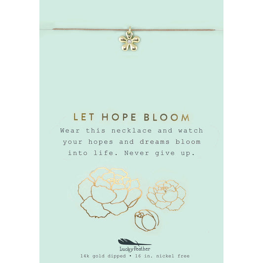 Let Hope Bloom - Gold Flower Necklace