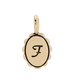 Charm Garden - Scalloped Initial Charm - Gold - F