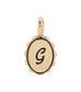 Charm Garden - Scalloped Initial Charm - Gold - G