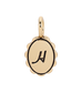 Charm Garden - Scalloped Initial Charm - Gold - H