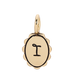 Charm Garden - Scalloped Initial Charm - Gold - I
