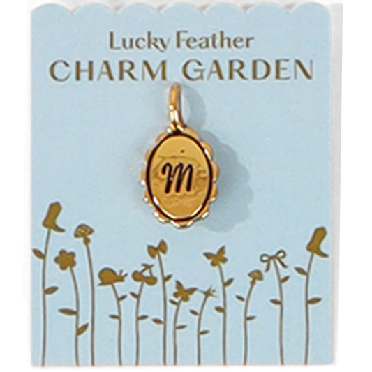 Charm Garden - Scalloped Initial Charm - Gold - M