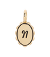 Charm Garden - Scalloped Initial Charm - Gold - N