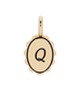 Charm Garden - Scalloped Initial Charm - Gold - Q