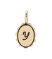 Charm Garden - Scalloped Initial Charm - Gold - Y