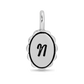 Charm Garden - Silver - Scalloped Initial Charm - N