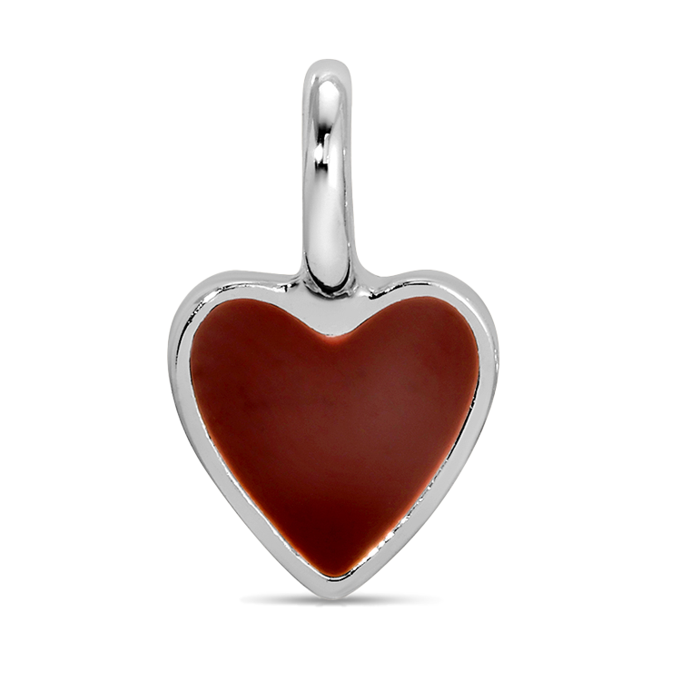 Charm Garden - Silver - Red Enamel Heart Charm