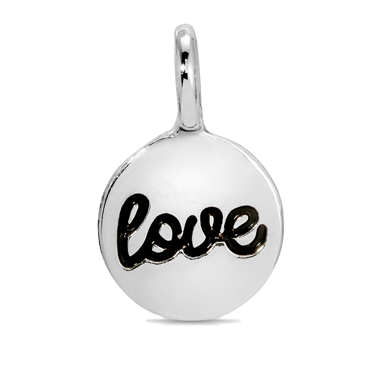 Charm Garden - Silver - Scripty LOVE DISC Charm