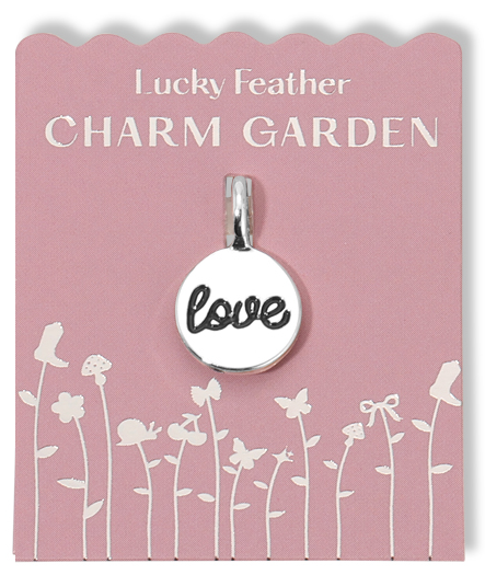 Charm Garden - Silver - Scripty LOVE DISC Charm