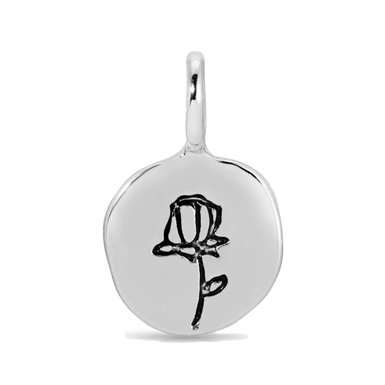 Charm Garden - Silver - LOVE - Rose