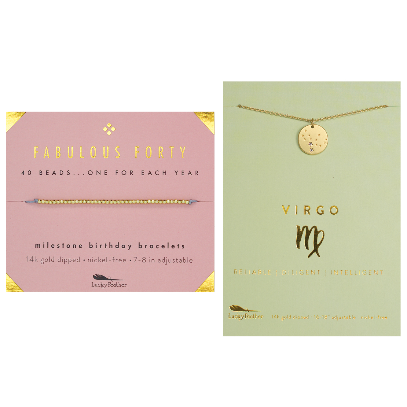 Milestone Birthday Bundle - 40th Birthday Bracelet & Zodiac Necklace