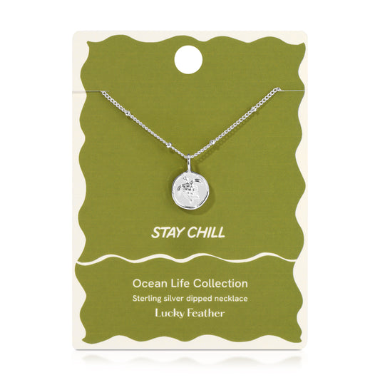 Ocean Life (new) Necklace - Silver - Sea Turtle