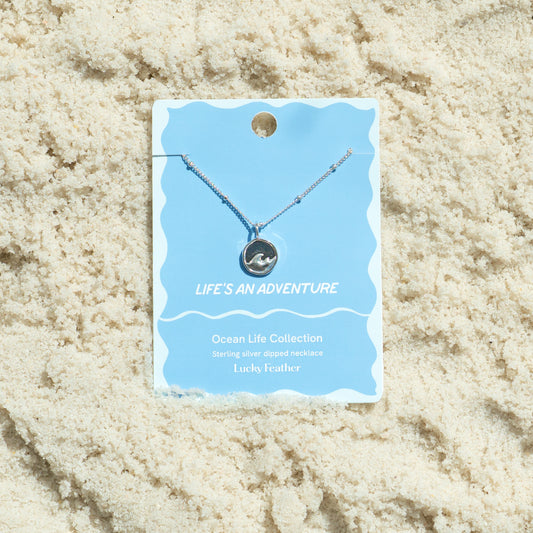 Ocean Life (new) Necklace - Silver - Wave