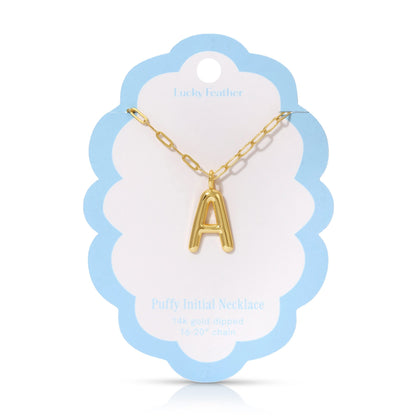 Puffy Initial Necklace