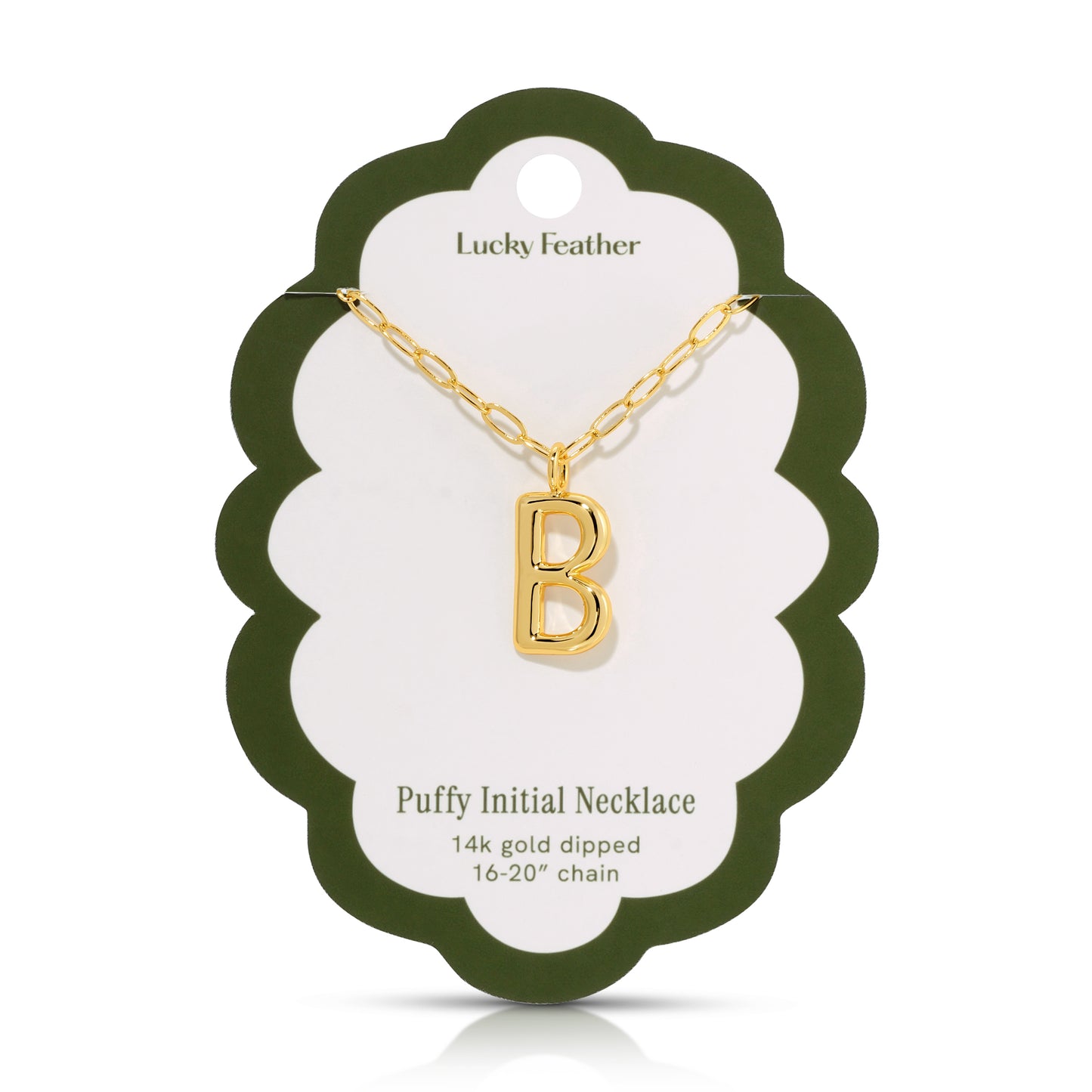 Puffy Initial Necklace