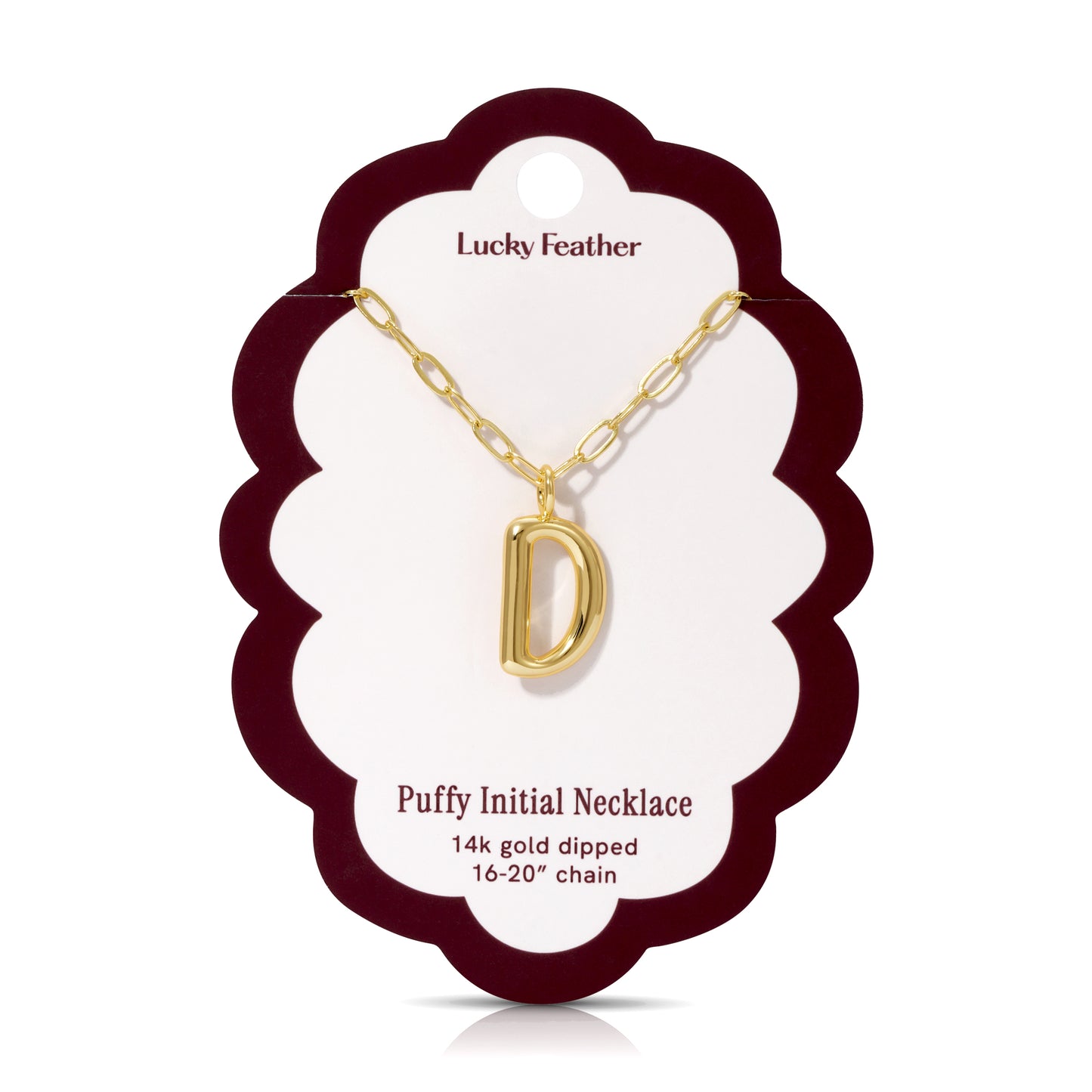 Puffy Initial Necklace