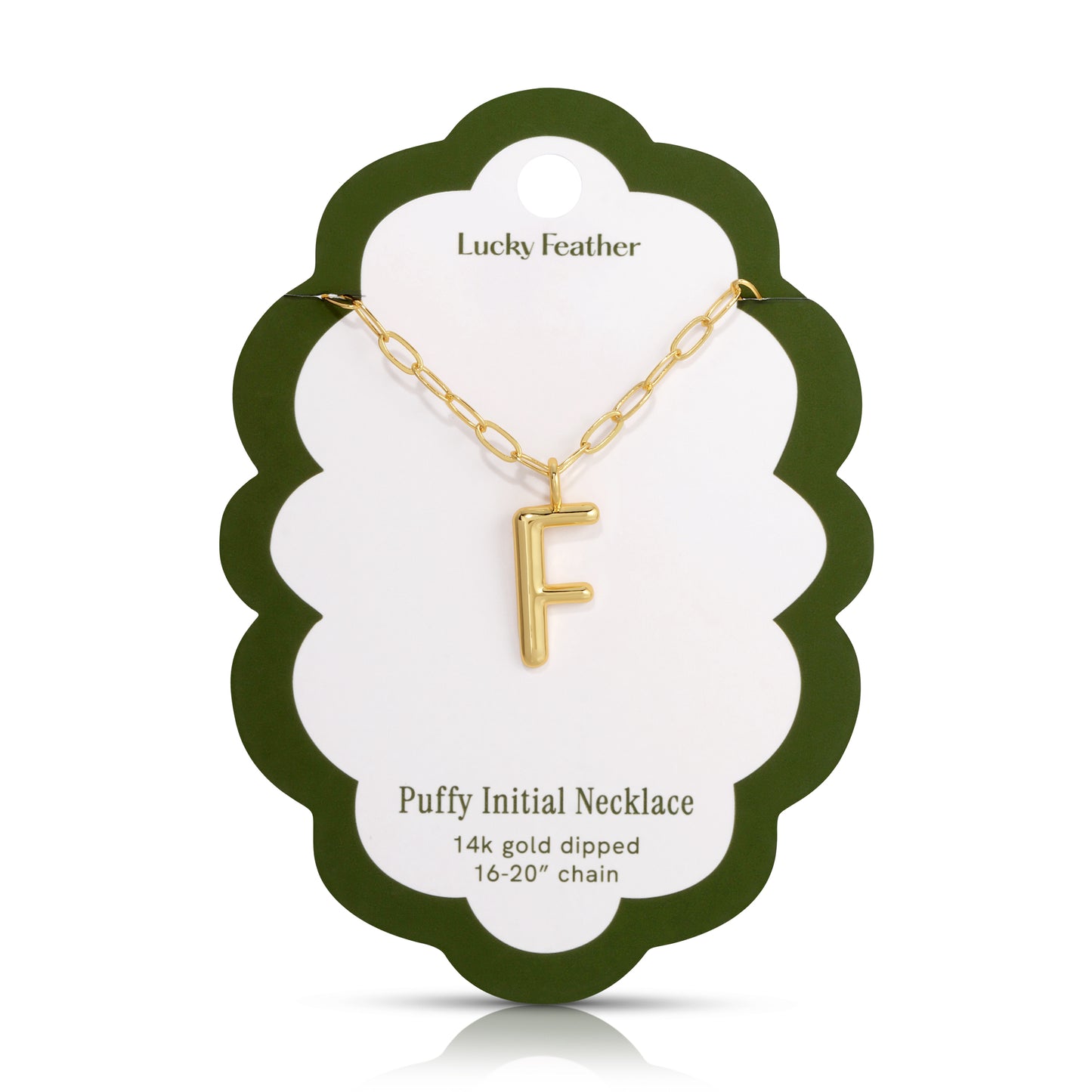 Puffy Initial Necklace