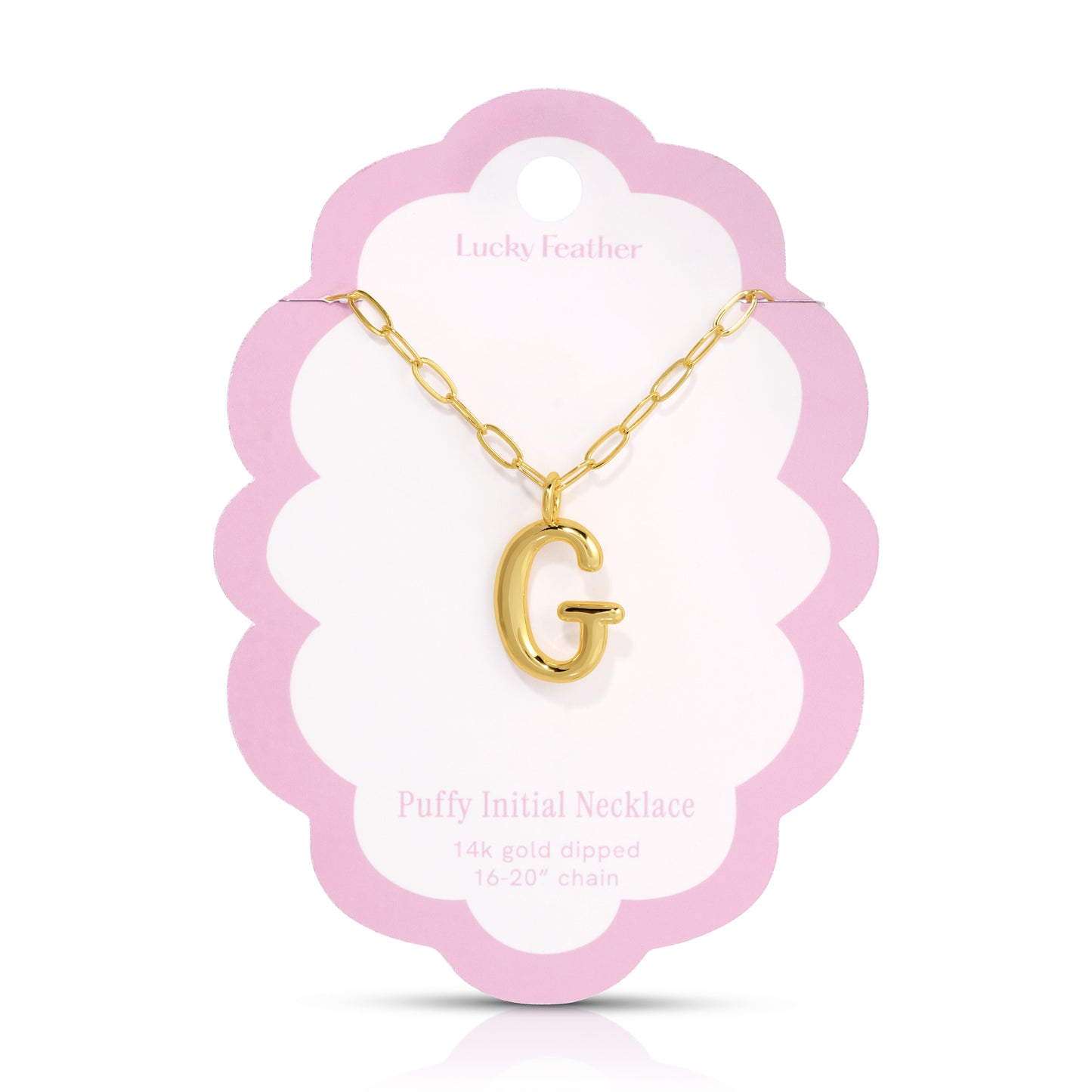 Puffy Initial Necklace