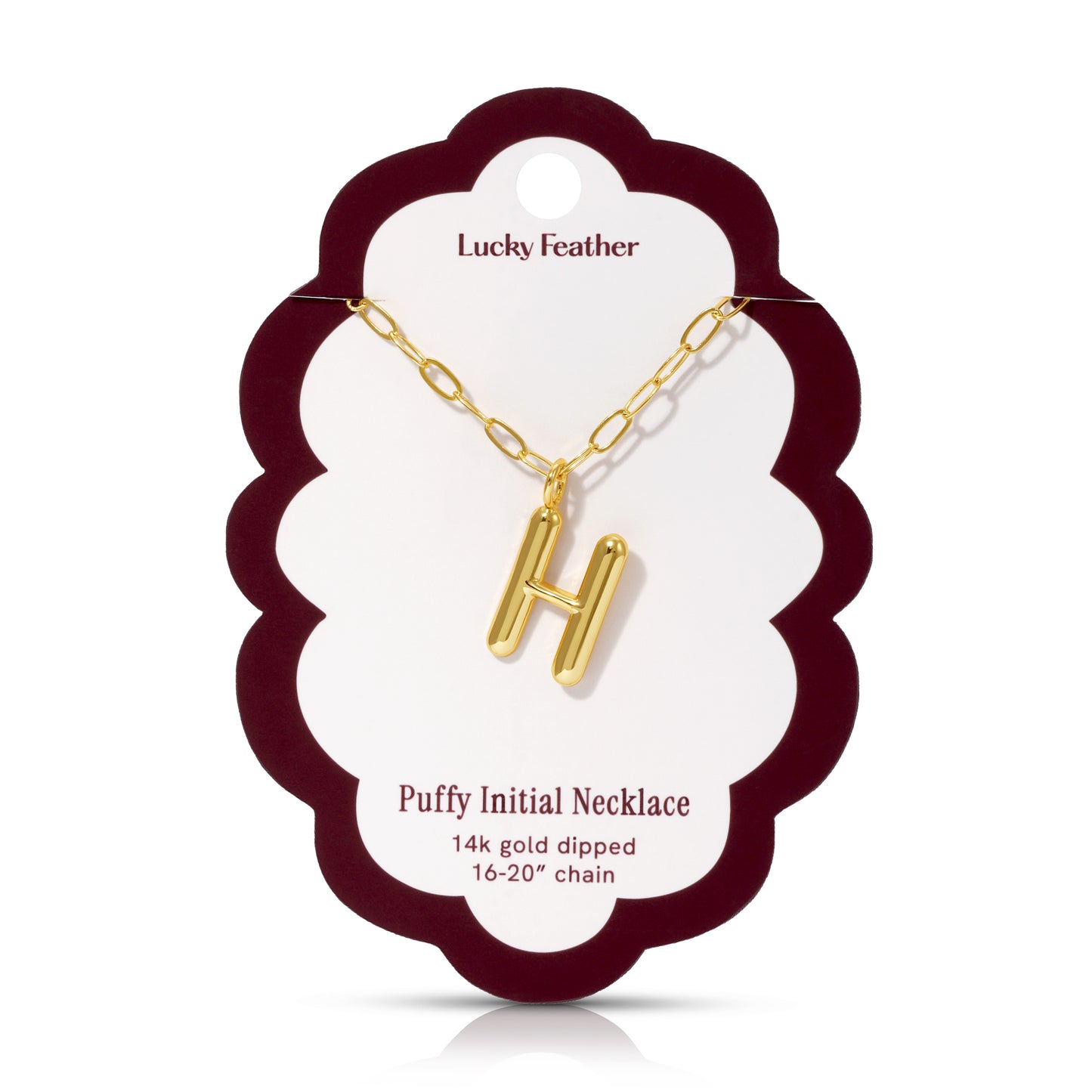 Puffy Initial Necklace