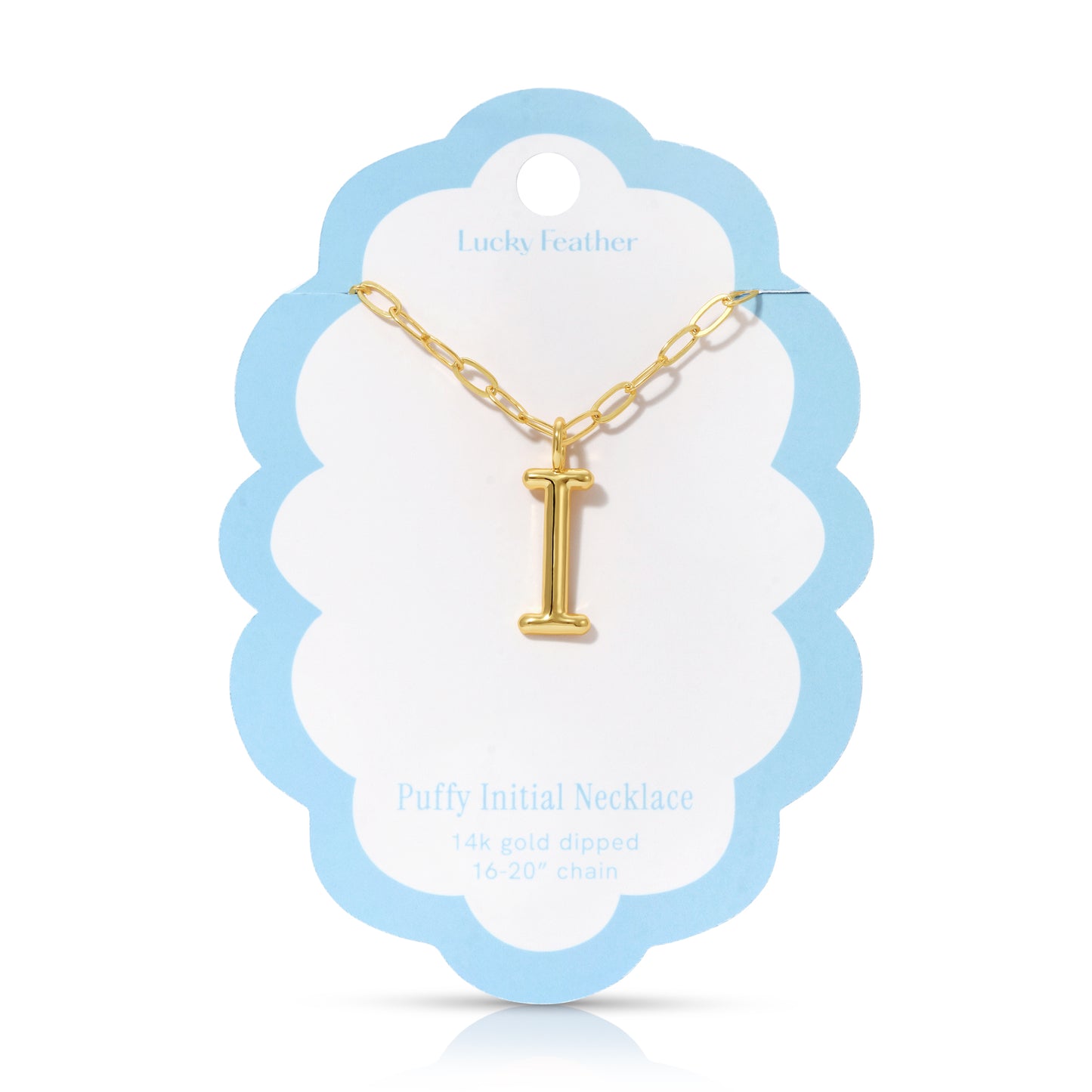 Puffy Initial Necklace