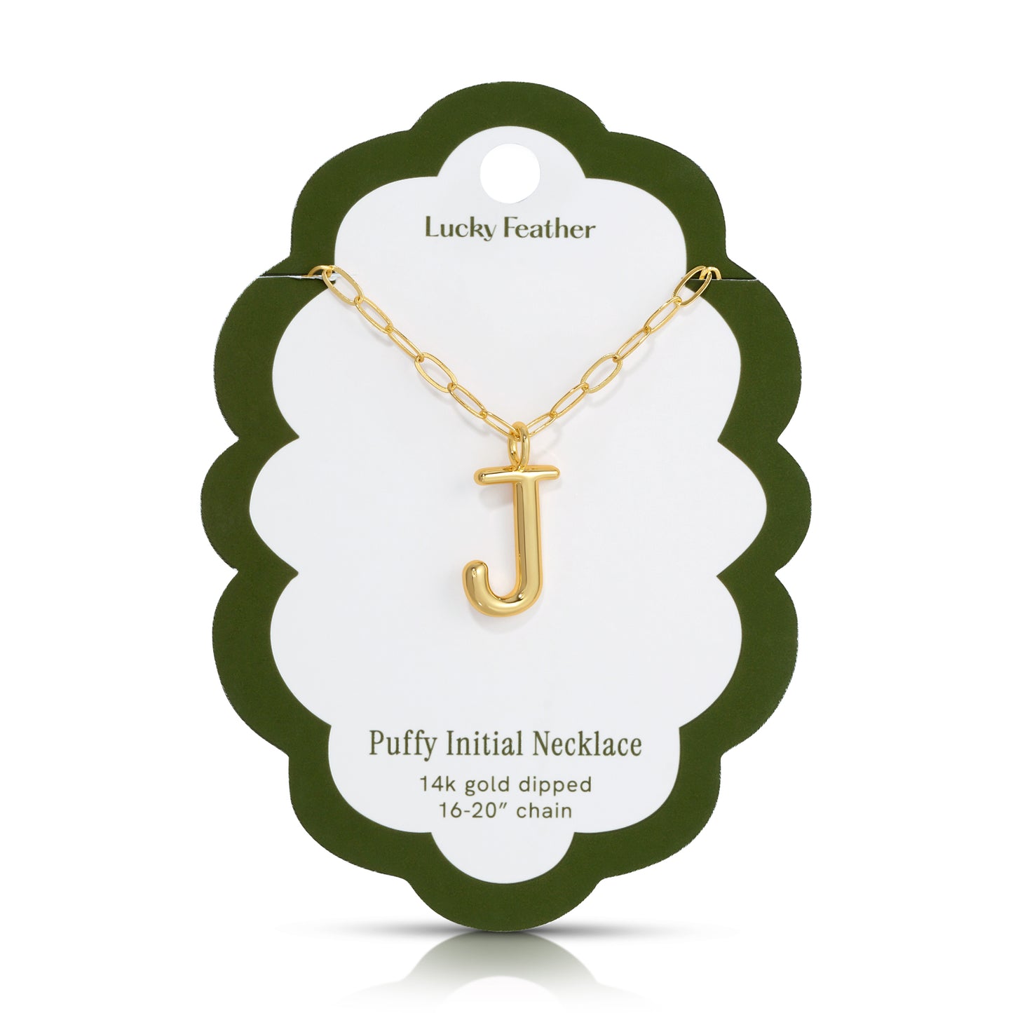 Puffy Initial Necklace
