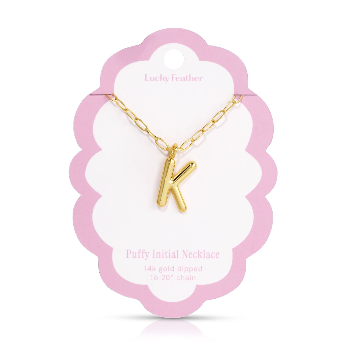 Puffy Initial Necklace
