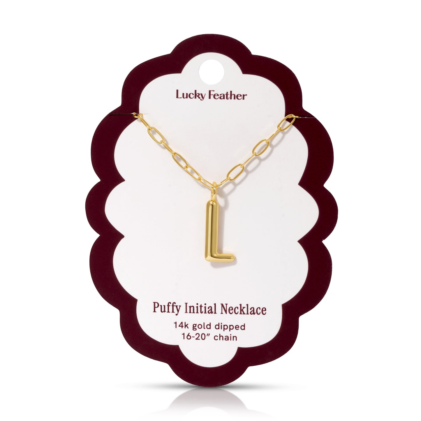 Puffy Initial Necklace