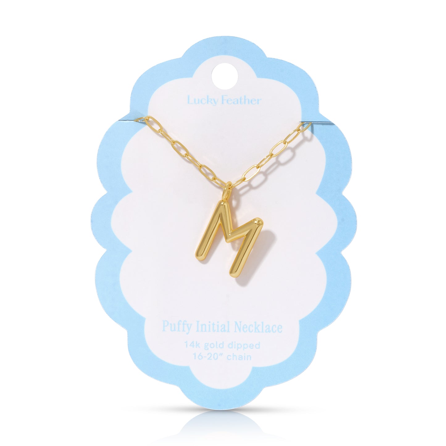 Puffy Initial Necklace