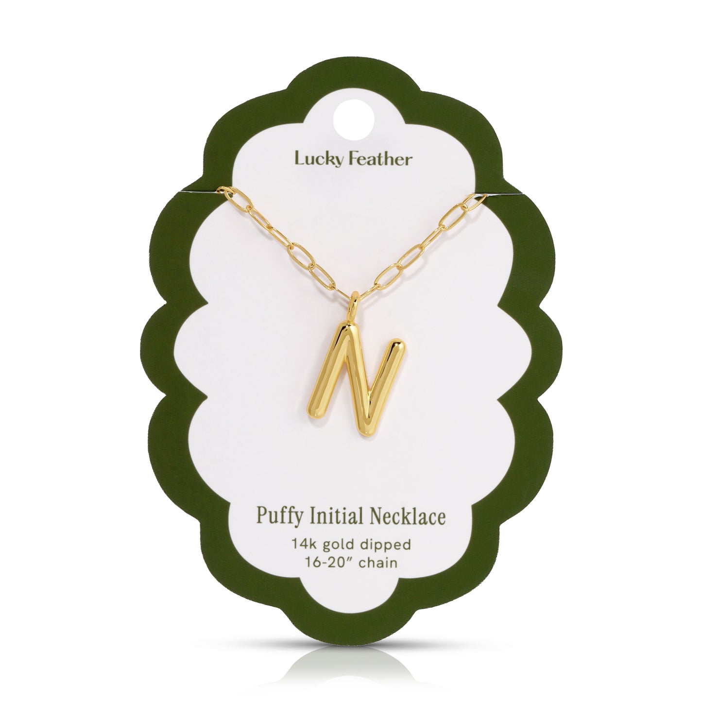Puffy Initial Necklace