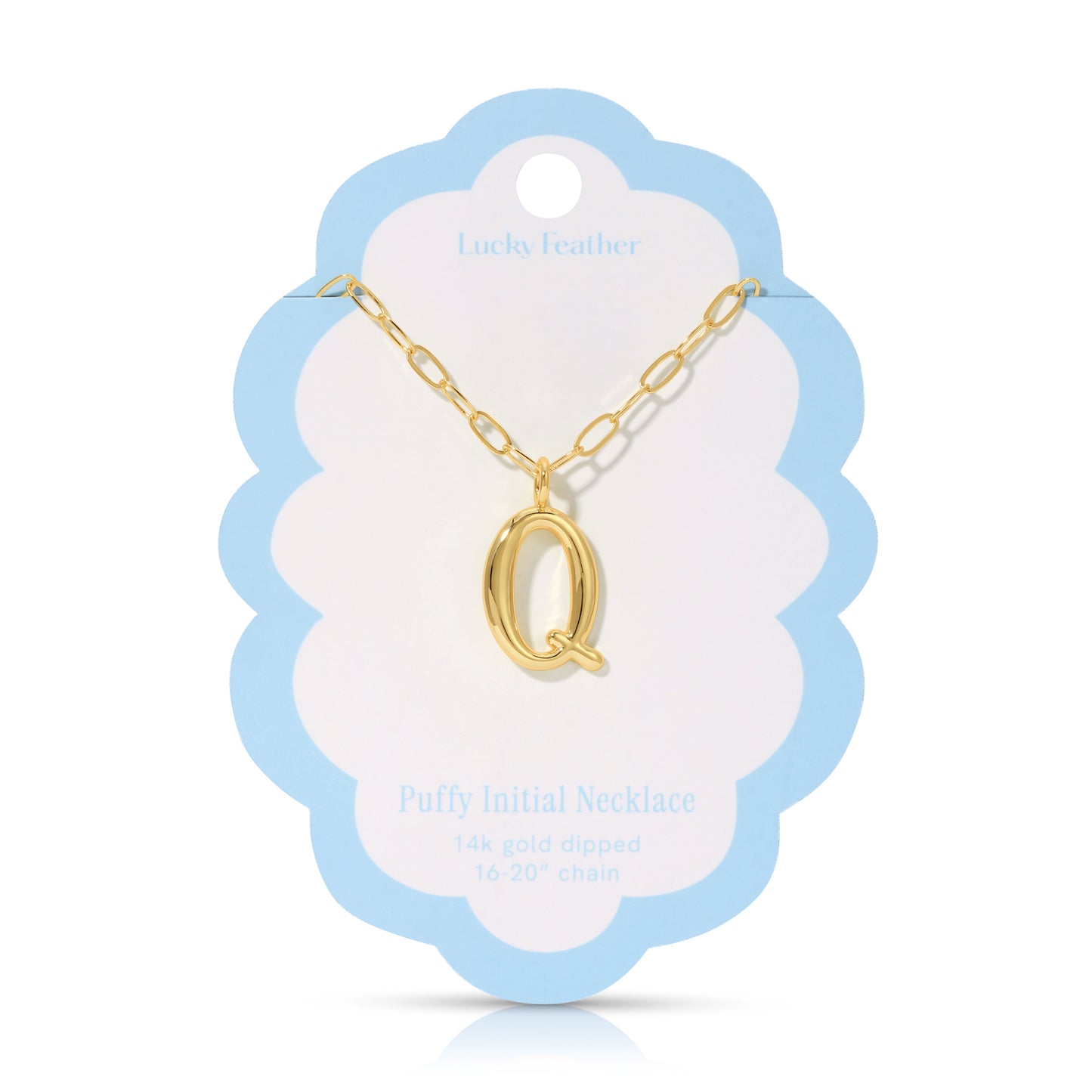 Puffy Initial Necklace