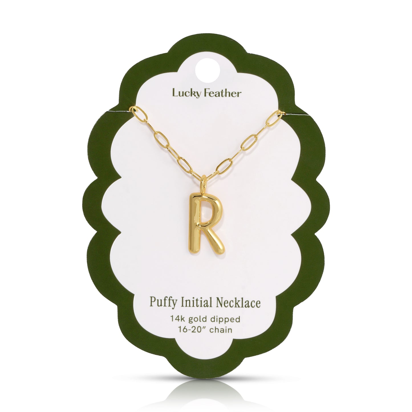 Puffy Initial Necklace