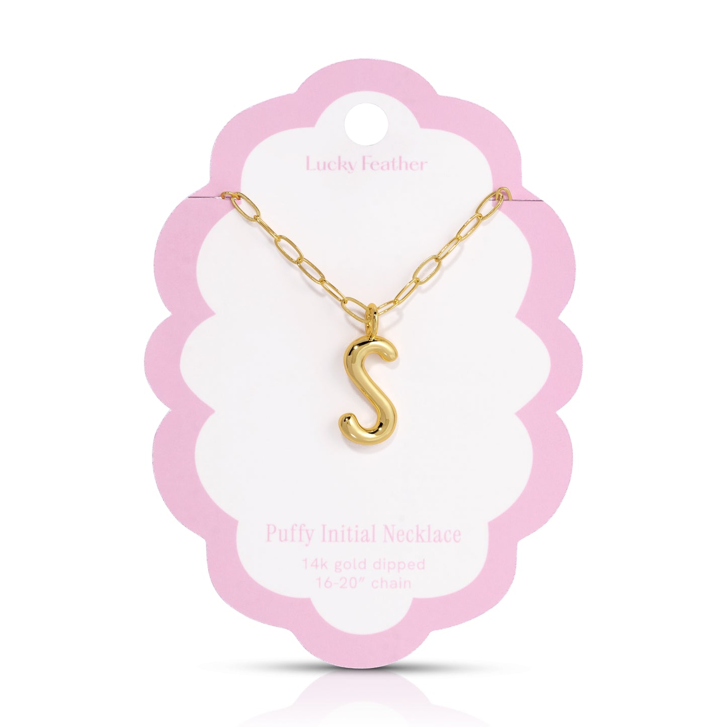 Puffy Initial Necklace