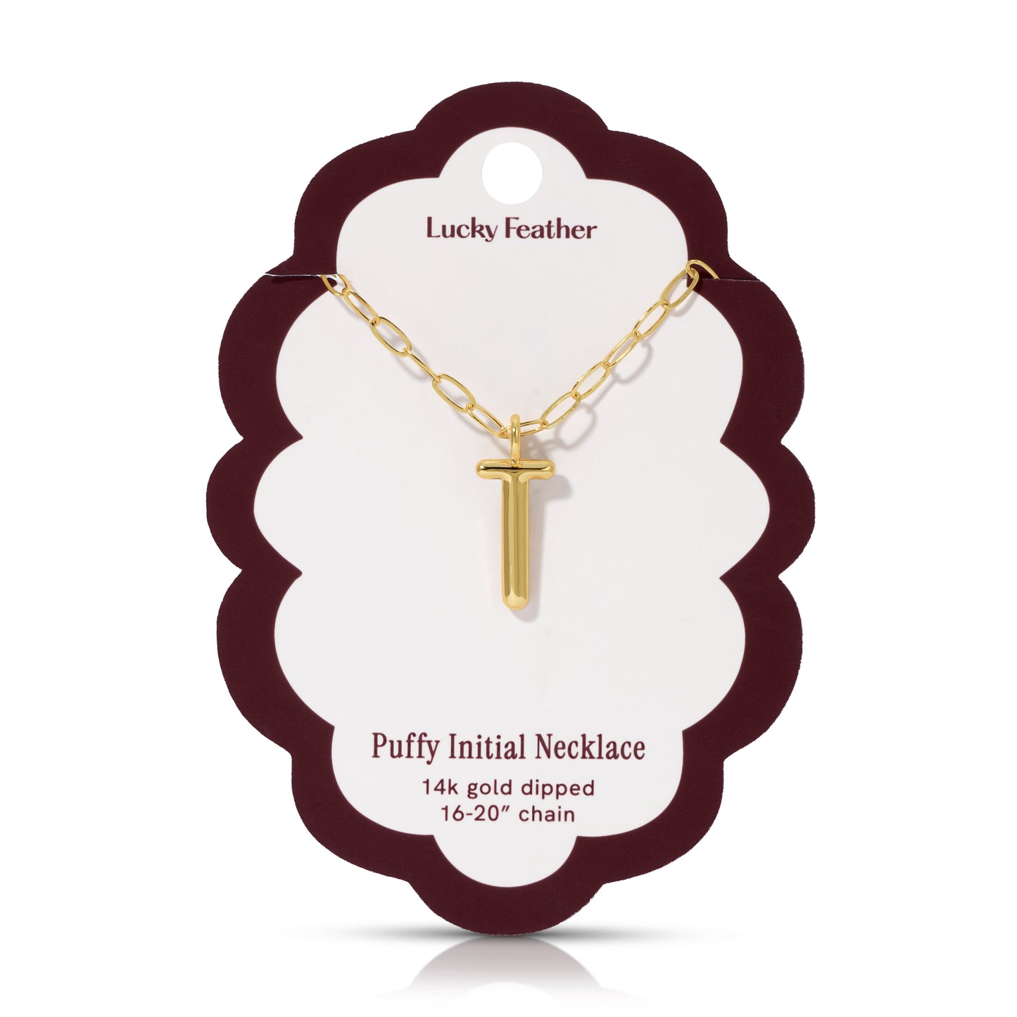 Puffy Initial Necklace