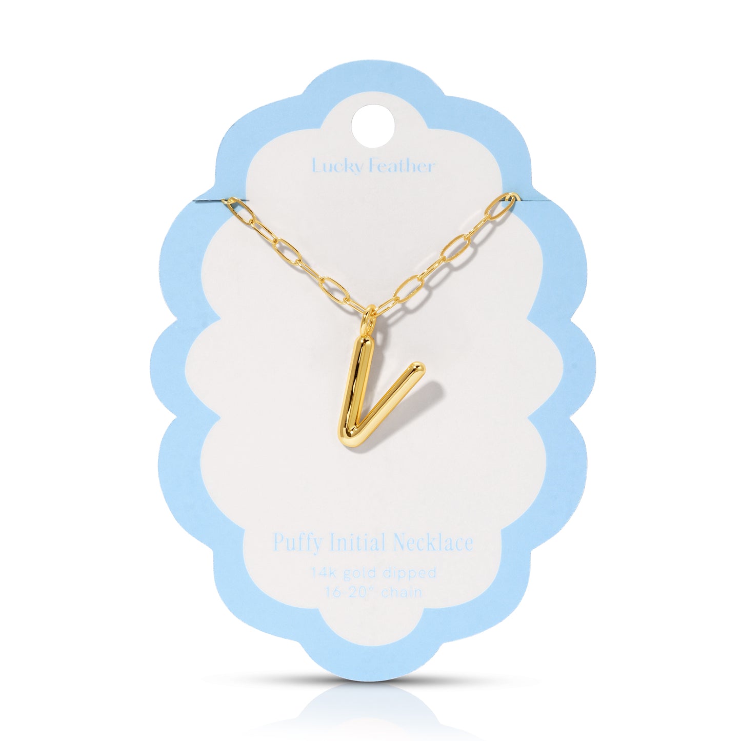 Puffy Initial Necklace