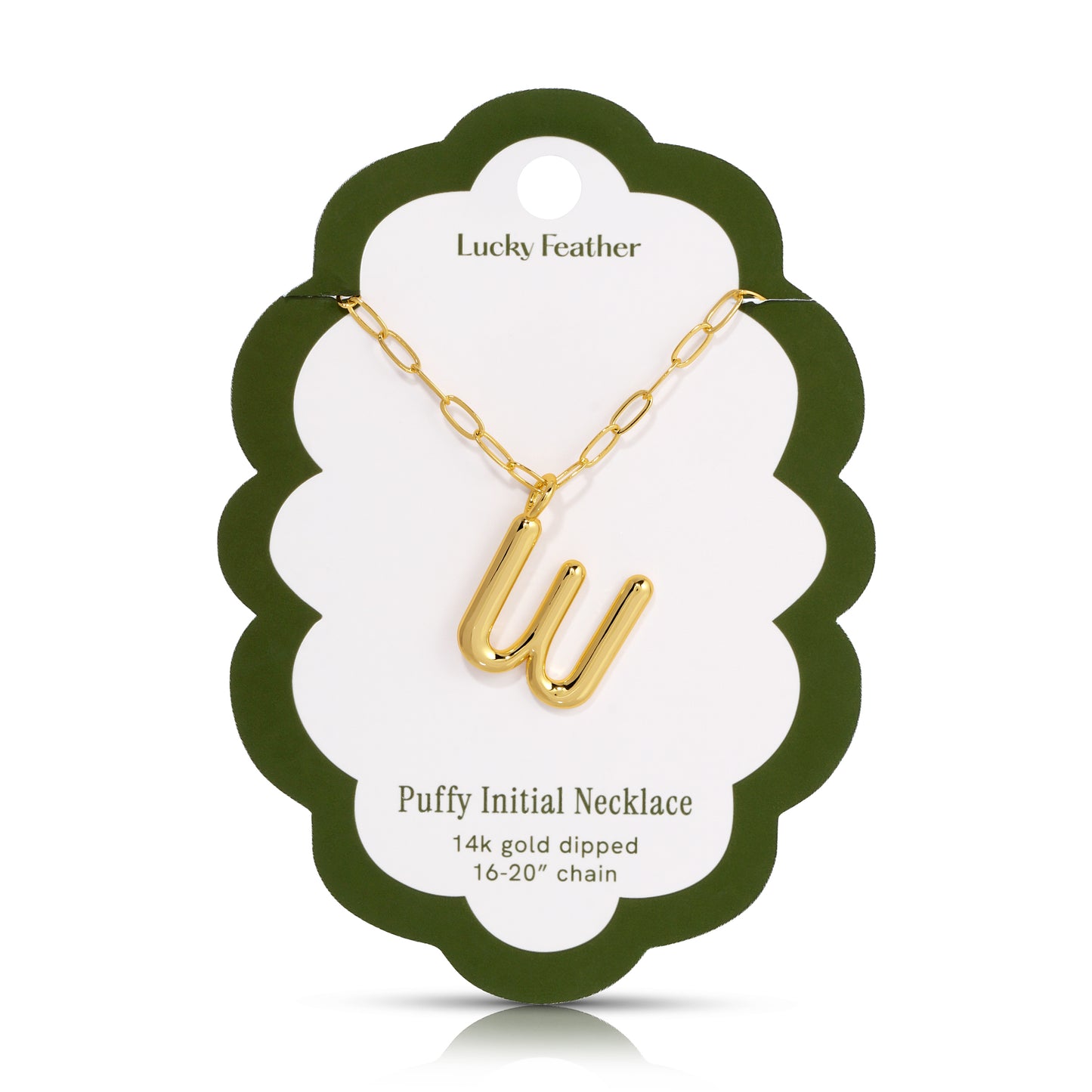Puffy Initial Necklace
