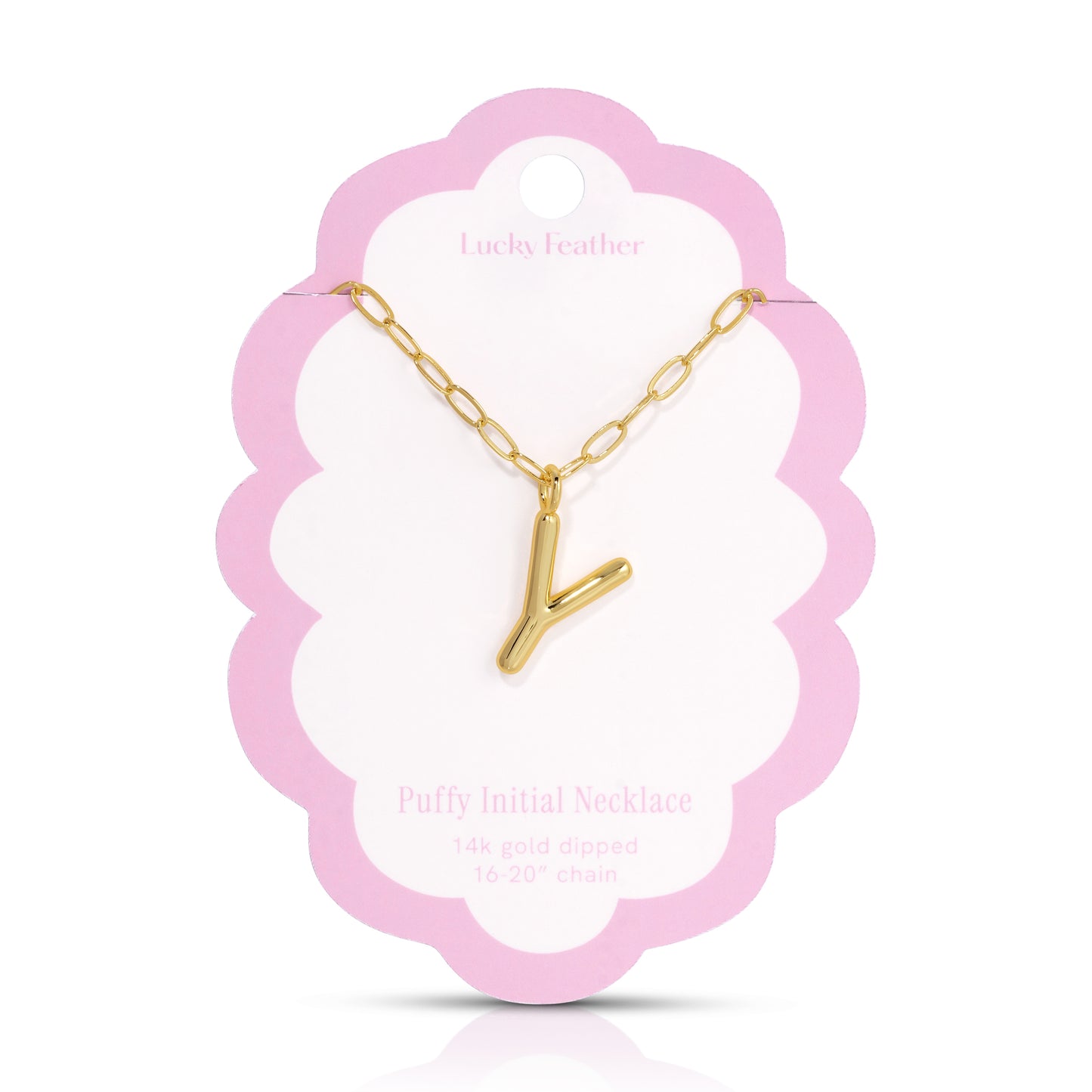 Puffy Initial Necklace