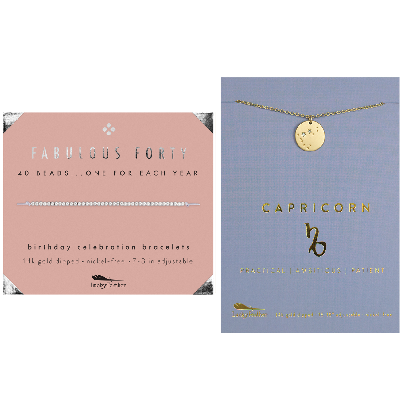 Milestone Birthday Bundle - 40th Birthday Bracelet & Zodiac Necklace